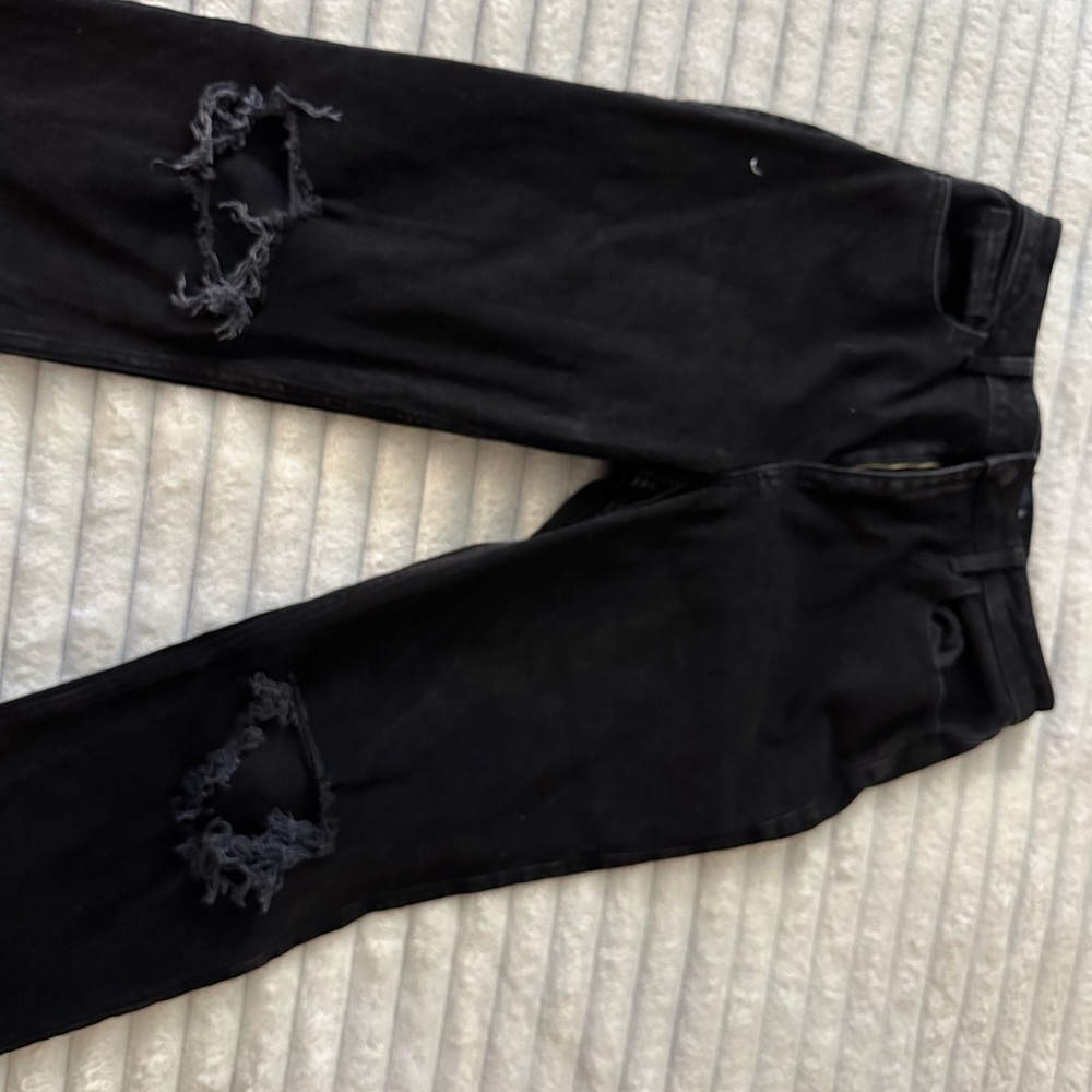 Black Distressed Jeans Hollister